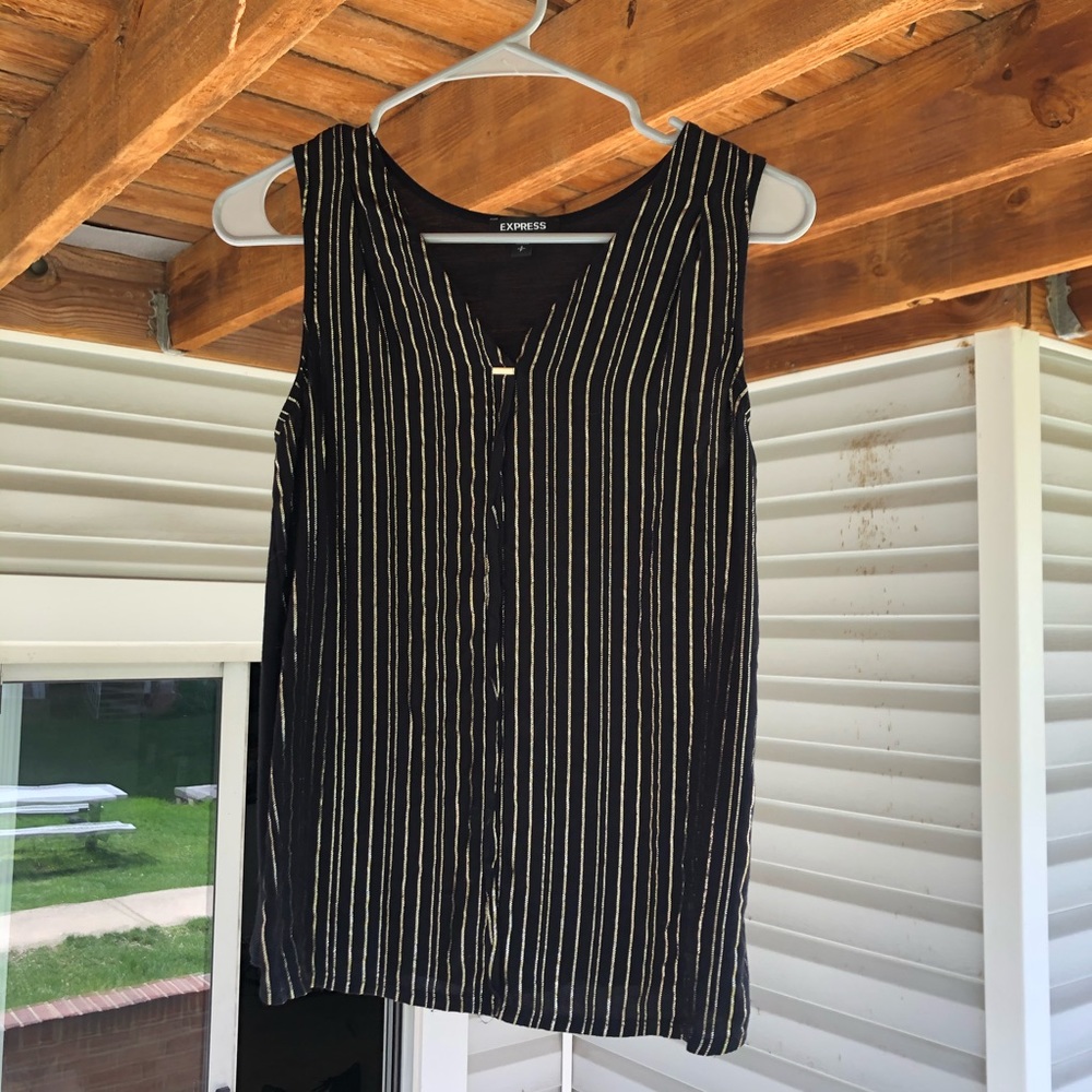 Express gold and black tank top